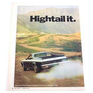 Vintage Chevrolet El Camino Conquista Color Print Ad 09/73 Car Craft Magazine